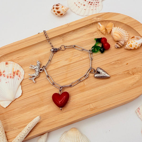 Bracelet Cœur Cerise