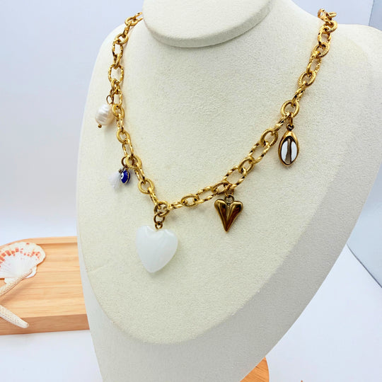 Collier coeur de rivage