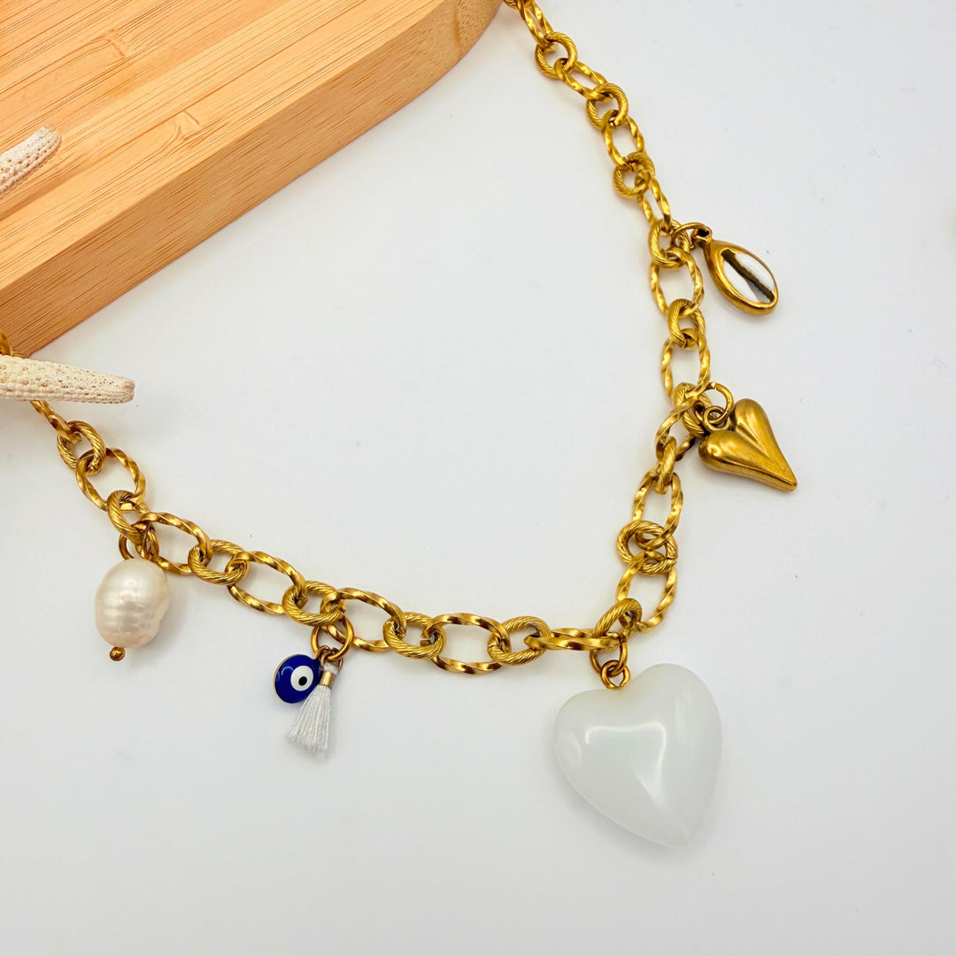Collier coeur de rivage