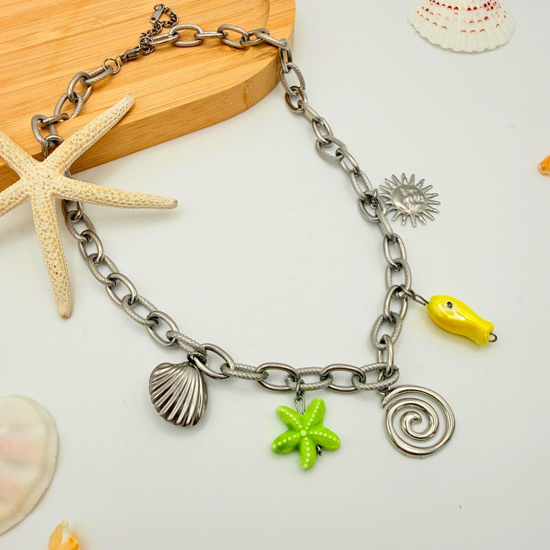 Collier rayon d'argent