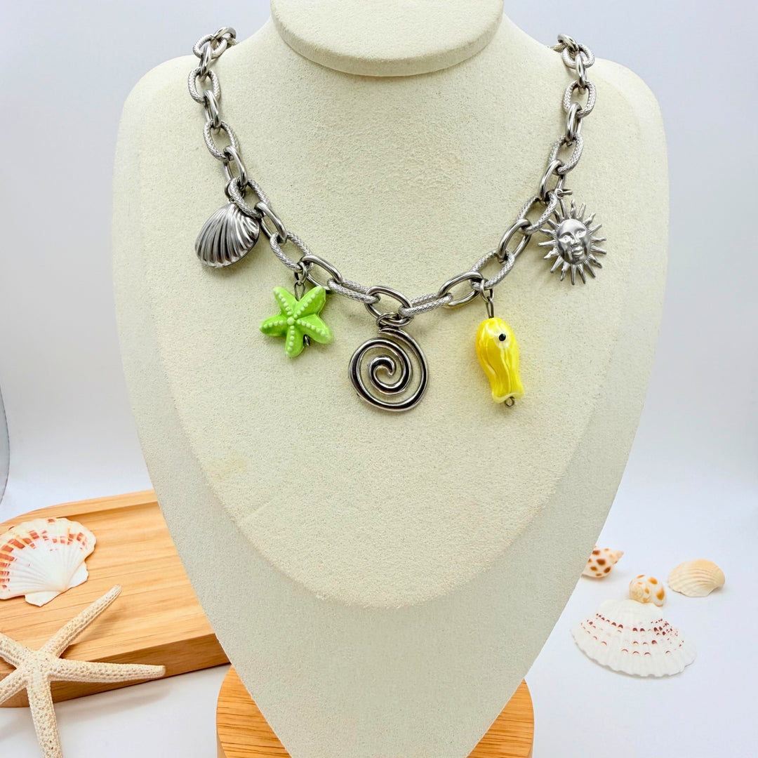 Collier rayon d'argent