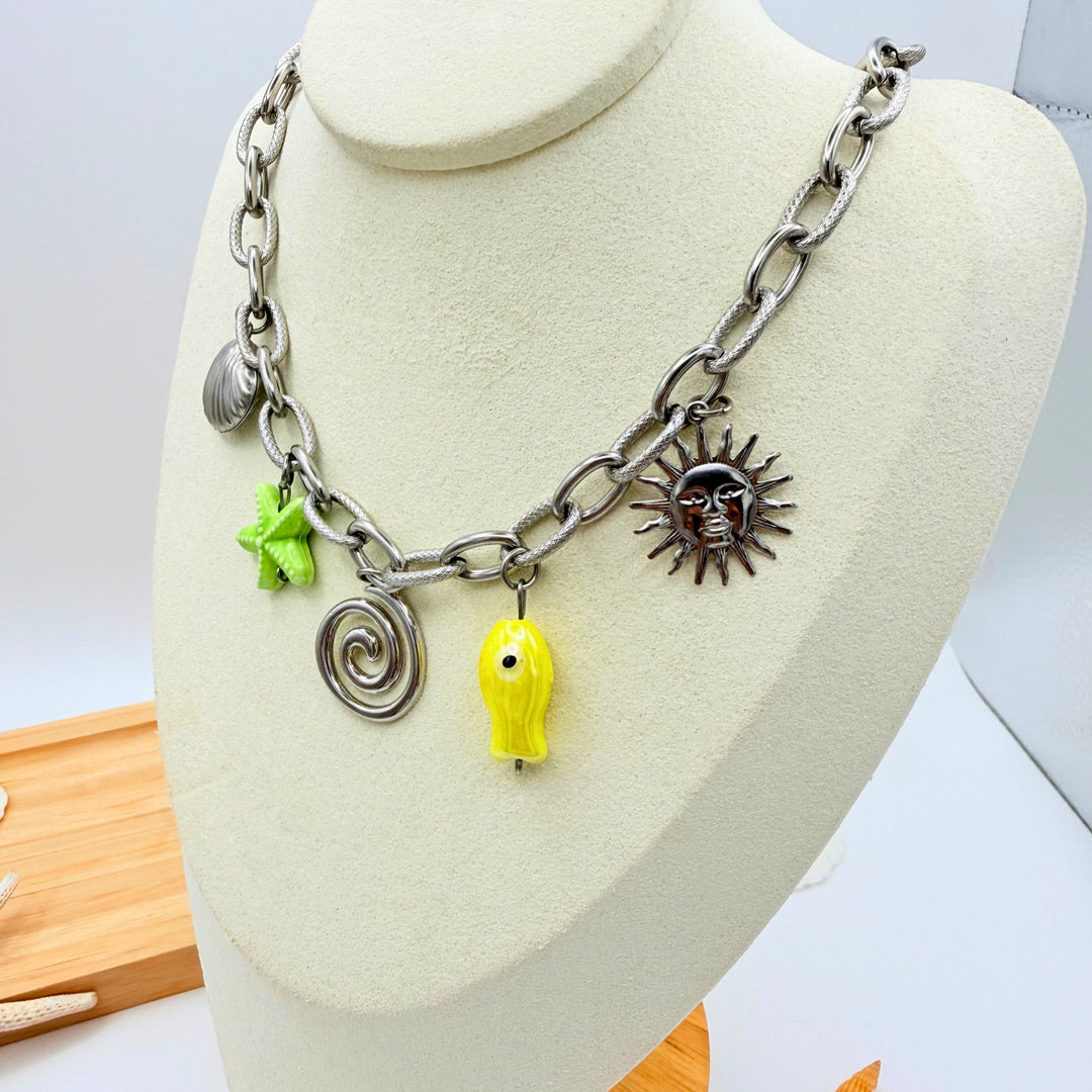 Collier rayon d'argent