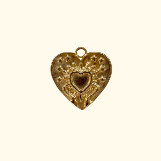 MEDAILLON COEUR ( 2 couleurs )