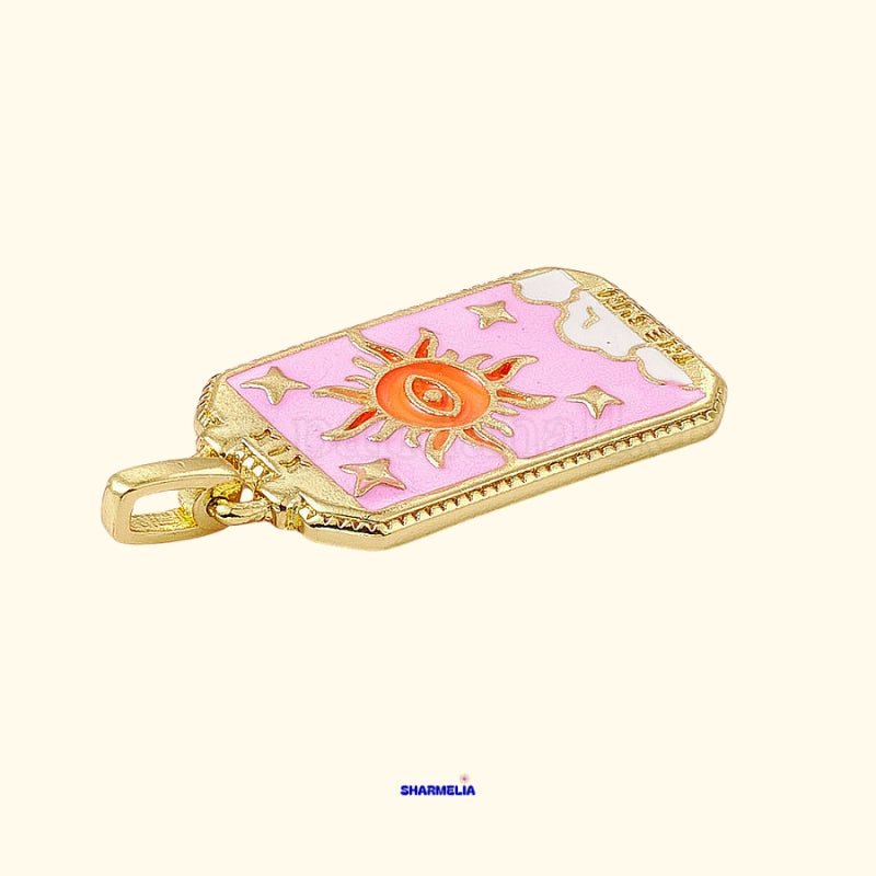 MEDAILLON SOLEIL ROSE